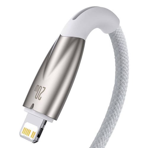 Kabel USB-C do Lightning Baseus Glimmer, 20W, 1m (biały) na Arena.pl