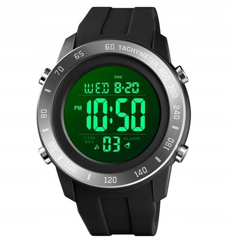 Zegarek męski SKMEI czarny elektroniczny wiele funkcji na Arena.pl