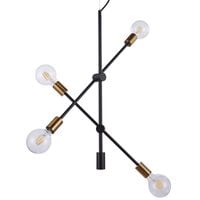 LAMPA wisząca EDMOND MD-BR-262002-D4-G/B Italux metalowa OPRAWA industrialna ZWIS sticks molekuły loft czarne