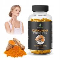 Kurkumina + Piperyna odporność 100szt Kapsułek 200mg czysta Bio Curcumin