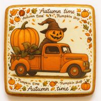 CIASTKO LUKROWANE PAMPKIN DRIVER ROZ.S PION JESIEŃ RĘCZNIE ROBIONE