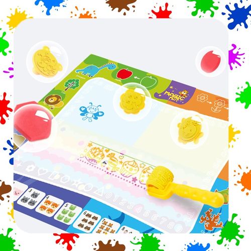 MATA WODNA DO MALOWANIA RYSOWANIA 120x90 Pieczątki Formy Pisaki ZESTAW XXL na Arena.pl