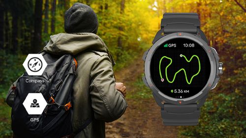 Wytrzymały Hammer Smartwatch 2 wodoodporny GPS SOS Duża bateria na Arena.pl