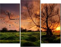 90CM 70 ZEGAR 3 ELEM WIECZORNA PRZECHADZKA SCIENNY DRUK