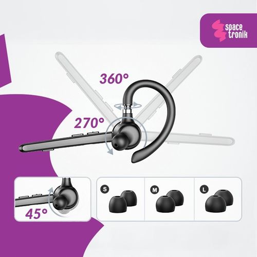 SŁUCHAWKA BLUETOOTH 5.2 QCC3020 BEZPRZEWODOWY ZESTAW SŁUCHAWKOWY 15H ROZMÓW na Arena.pl