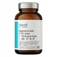 OstroVit Cytrynian Magnezu + Potas + Witamina B6 P-5-P 90 kaps