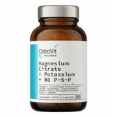 OstroVit Cytrynian Magnezu + Potas + Witamina B6 P-5-P 90 kaps