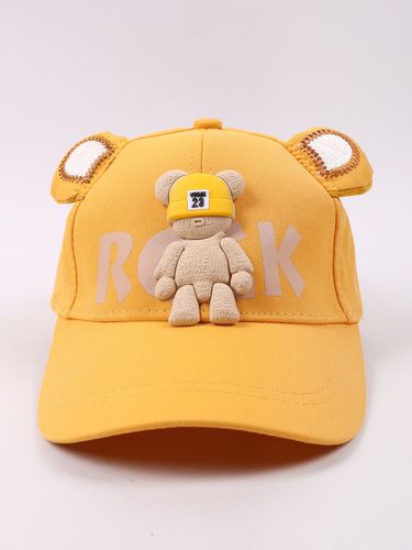 Czapka z daszkiem bejsbolówka dziecięca unisex ROCK miś żółta 50-54 YOCLUB na Arena.pl