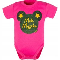 BODY krótki rękaw BROKATOWA MYSZKA 80 z nadrukiem