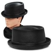 Kapelusz męski zimowy skórzany PREMIUM czarny Pako Jeans elegancki