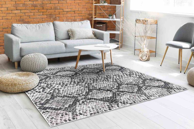 RUG/LU/VINEA/SNAKE/CREAM+BLACK/140x190 zdjęcie 2