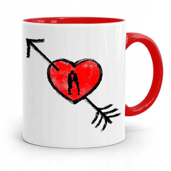 Kubek Czerwony Dla Dziewczyny Żony Couple Z Nadrukiem Ze Zdjęciem zdjęcie 1