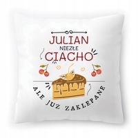 Poduszka Dla Juliana Na Urodziny Ze Zdjęciem Na Prezent Biała 40X40 Cm