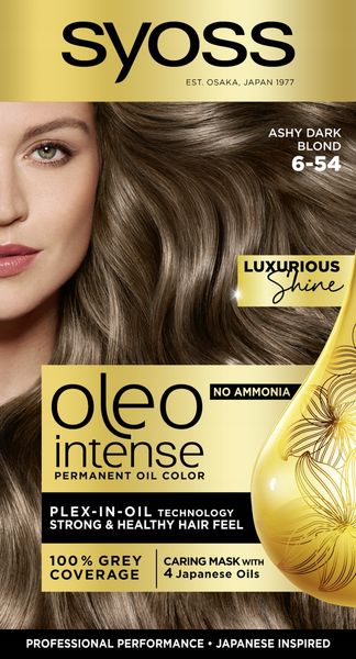 SYOSS OLEO INTENSE TRWAŁA KOLORYZACJA POPIELATY CIEMNY BLOND 6-54 1 SZT zdjęcie 2