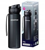 BUTELKA FILTRUJĄCA AQUAPHOR CITY 0,5 L CZARNA Z 1 FILTREM BIDON DO WODY