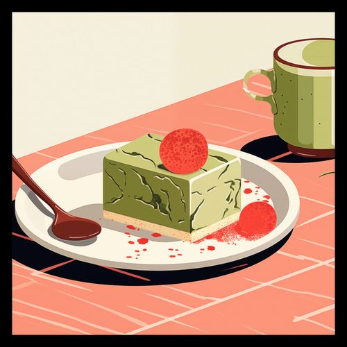 Plakat 40x40cm Deser Matcha na Arena.pl