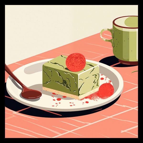 Plakat 40x40cm Deser Matcha zdjęcie 2