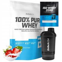 BIOTECH 100% PURE WHEY 454 g BIAŁKO IZOLAT + ISO WHEY ZERO 25 g + SHAKER