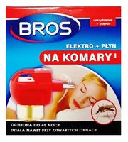 BROS ELEKTRO + PŁYN NA KOMARY WKŁAD ELEKTROFUMIGATOR URZĄDZENIE 60 NOCY