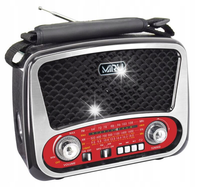 Radio fm kuchenne retro sieciowe na baterie kabel w zestawie aux usb sd
