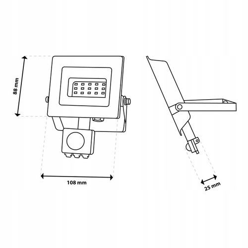 HALOGEN NAŚWIETLACZ LED 10W ZEWNĘTRZNY LAMPA Z CZUJNIKIEM RUCHU na Arena.pl