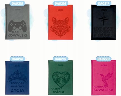 KALENDARZ A4 2026 DZIENNY książkowy z twoim imieniem prezent grawer na Arena.pl