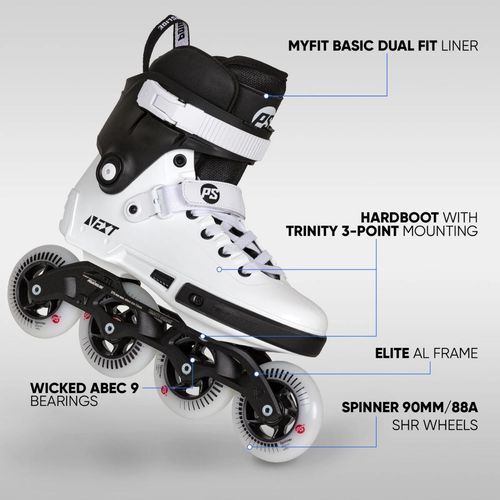 Rolki Powerslide Next Core 90 Black White 44-45 na Arena.pl