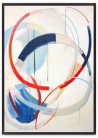 Plakat nowoczesna abstrakcja kolorowa 50x70 cm w czarnej ramie