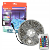 TAŚMA ŚWIETLNA LED STREND PRO 5M RGB 18W KOLOROWA SAMOPRZYLEPNA + PILOT