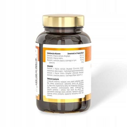 Kurkuma Piperyna Imbir Wegańska Noble Health Pieprz czarny kurkumina 60szt na Arena.pl