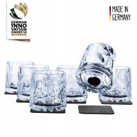 Magnetyczne szklanki do whisky Silwy 6szt + 6 nano-żelowych podkładek