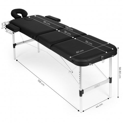 STÓŁ DO MASAŻU MODERNHOME 3-SEGMENTOWY ALUMINIOWY SKŁADANY na Arena.pl