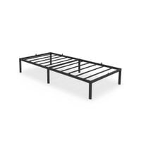 Łóżko 90x200 cm Składane Metalowe Rama Łóżka Stelaż Gościnne Czarne