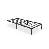 Łóżko 90x200 cm Składane Metalowe Rama Łóżka Stelaż Gościnne Czarne