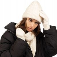 Alessio KOMPLET CZAPKA + SZALIK + RĘKAWICZKI DOTYKOWE ciepły POLAR