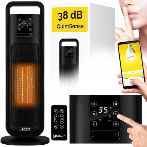 Termowentylator Farelka Cichy 38dB Yoer 2000W +Timer 4Tryby na Arena.pl