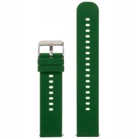 Pasek gumowy do zegarka U27 - ciemnozielony/srebrny - 18mm +TELESKOPY