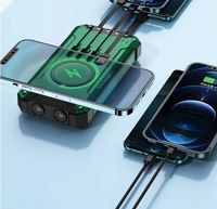 POWERBANK SOLARNY INDUKCJA SOLAR 6x USB LATARKA 2xLED 30000mAh POWER BANK