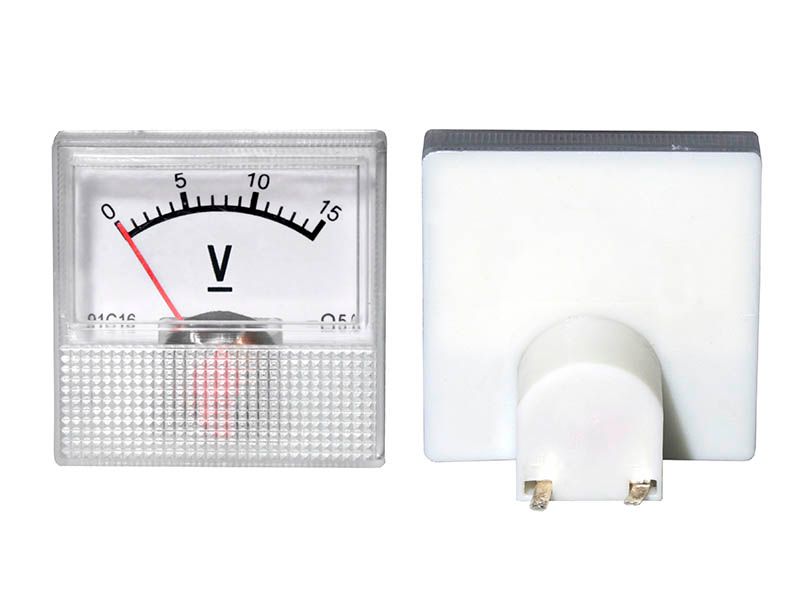 Miernik analogowy voltomierz kwadrat mini 15V zdjęcie 1