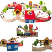 LT310 KOLEJKA DREWNIANA 69 EL HELIKOPTER POCIĄG 330CM