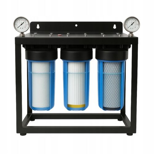 Zestaw Wkładów Filtrów Wody na Cały Dom 3-stopniowy Zmiękczacz BIG BLUE 10" na Arena.pl