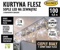 Kurtynka FLESZ sople LED 100L-4,8m z dod. gn. b.ciepły/b.zimny flesz 25-338
