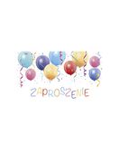 Zaproszenia urodzinowe Kolorowe Baloniki, 10 szt.