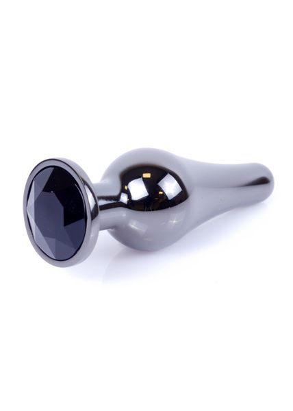 Plug-Jewellery Dark Silver BUTT PLUG- Black zdjęcie 7