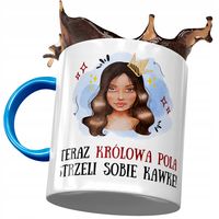 Kubek Błękitny Dla Poli Koleżanki Przyjaciółki Z Nadrukiem Ze Zdjęciem