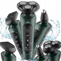 Maszynka do Brody Głowy 3w1 Bezprzewodowa Wodoodporna + Trymer do Nosa