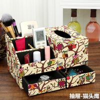 Skórzany Organizer Kosmetyczny - Na Biżuterię Z Szufladami owl M