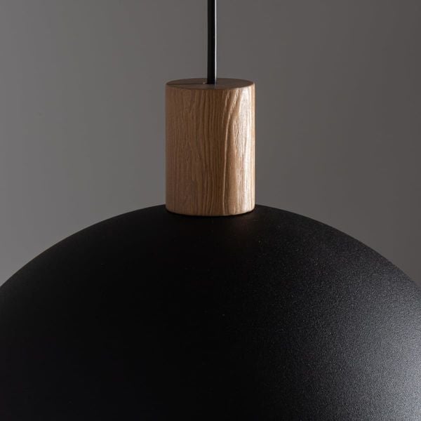 Wisząca lampa salonowa Oslo 4852 TK Lighting skandynawska drewniana czarna zdjęcie 4