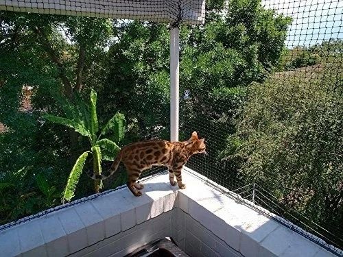 SIATKA NA BALKON Z DRUCIKIEM PREMIUM DLA KOTA BEZ WIERCENIA ZESTAW 2x3m na Arena.pl