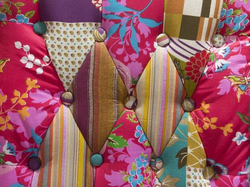 Fotel uszak patchwork wielokolorowy MOLDE na Arena.pl
